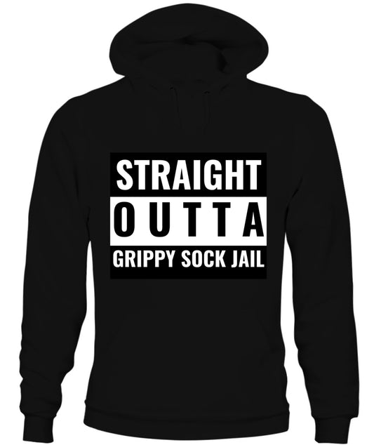 straight outta grippy sock jail - unisex hoodie