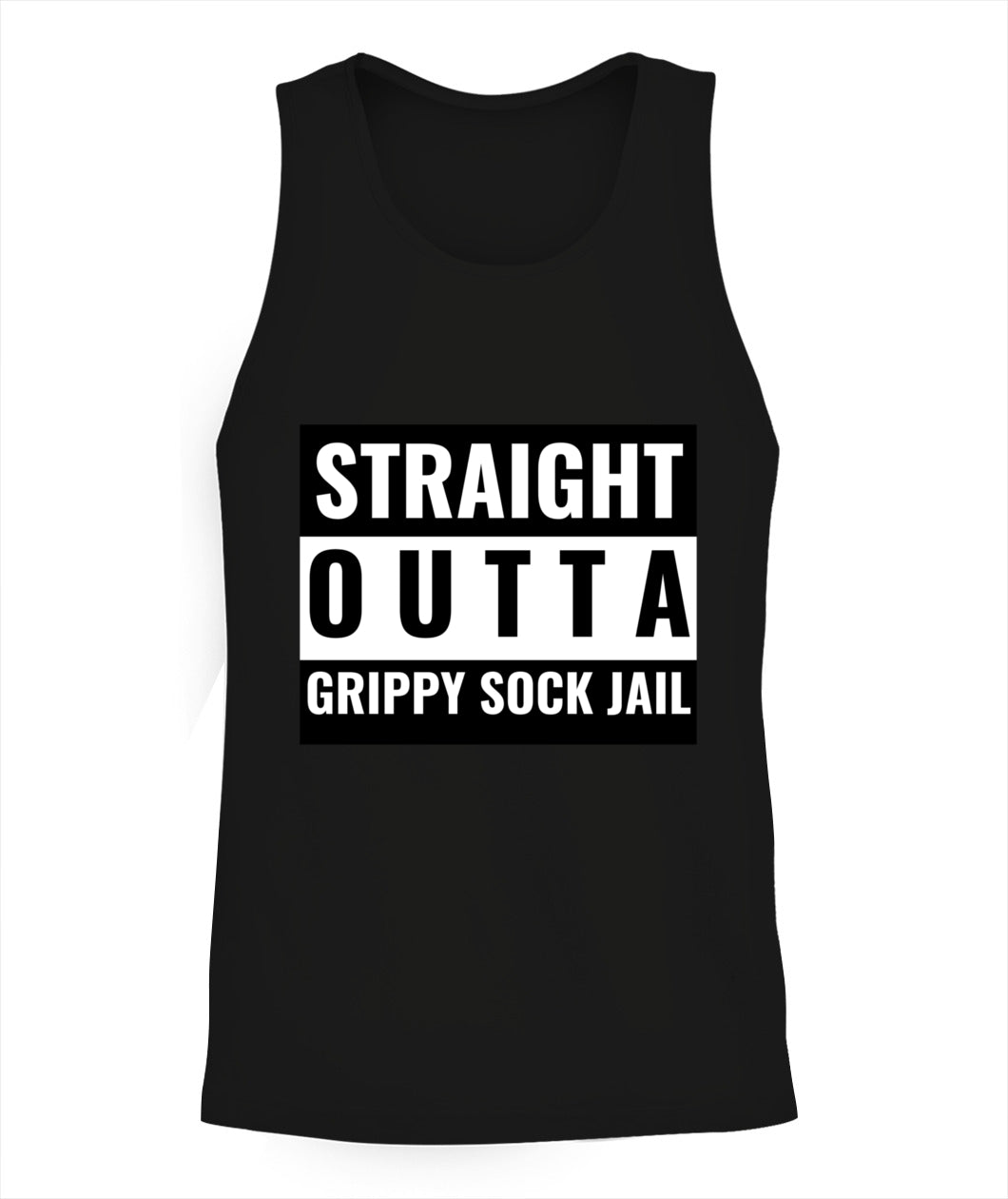 straight outta grippy sock jail - unisex tank top